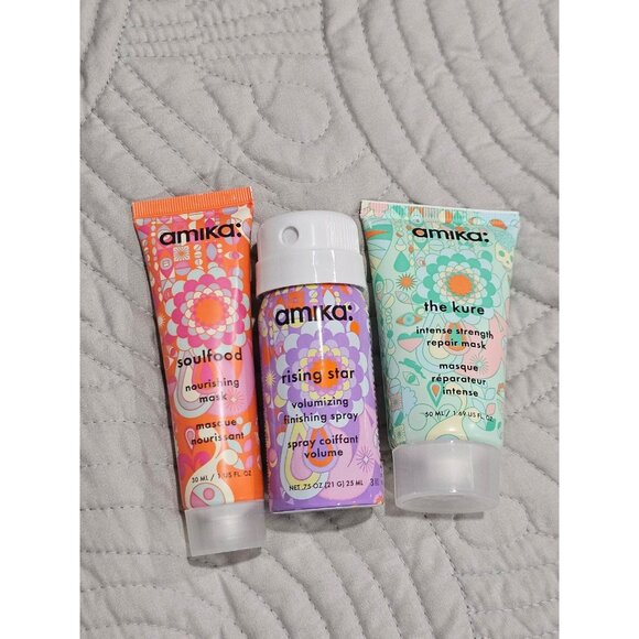 3 travel size Amika  set - Picture 1 of 2